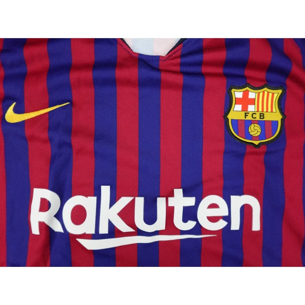 Nike FC Barcelona Home Jersey Womens Medium Blue Red Striped 2018 894447-456